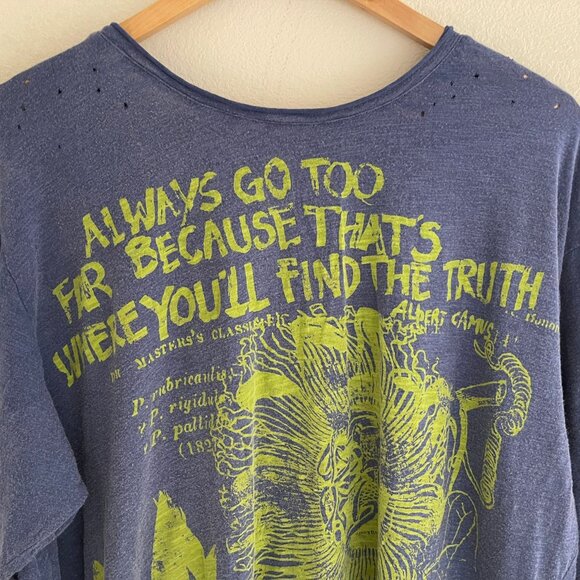 MAGNOLIA PEARL "Find the Truth" Viggo Long Sleeve Purple Tee: New with Tags! OS - Picture 6 of 14